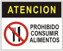 Prohibido consumir alimentos